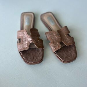 Steven By Steve Madden Brown Leather Sandals